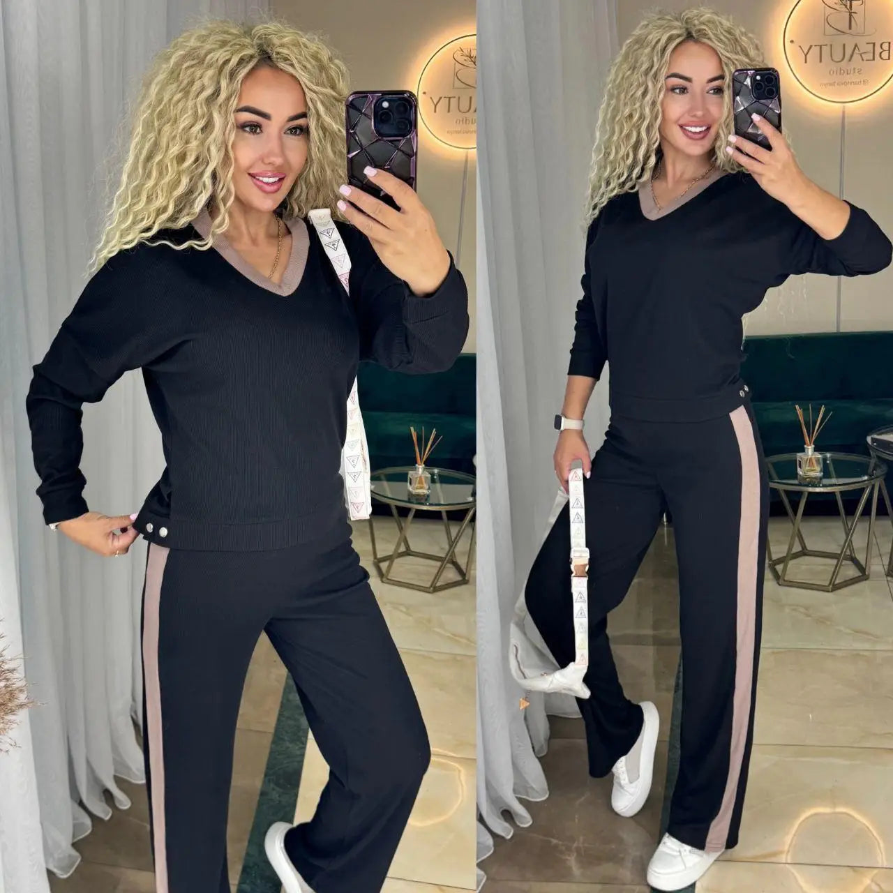 Lucy I Costume d'hiver avec col en V